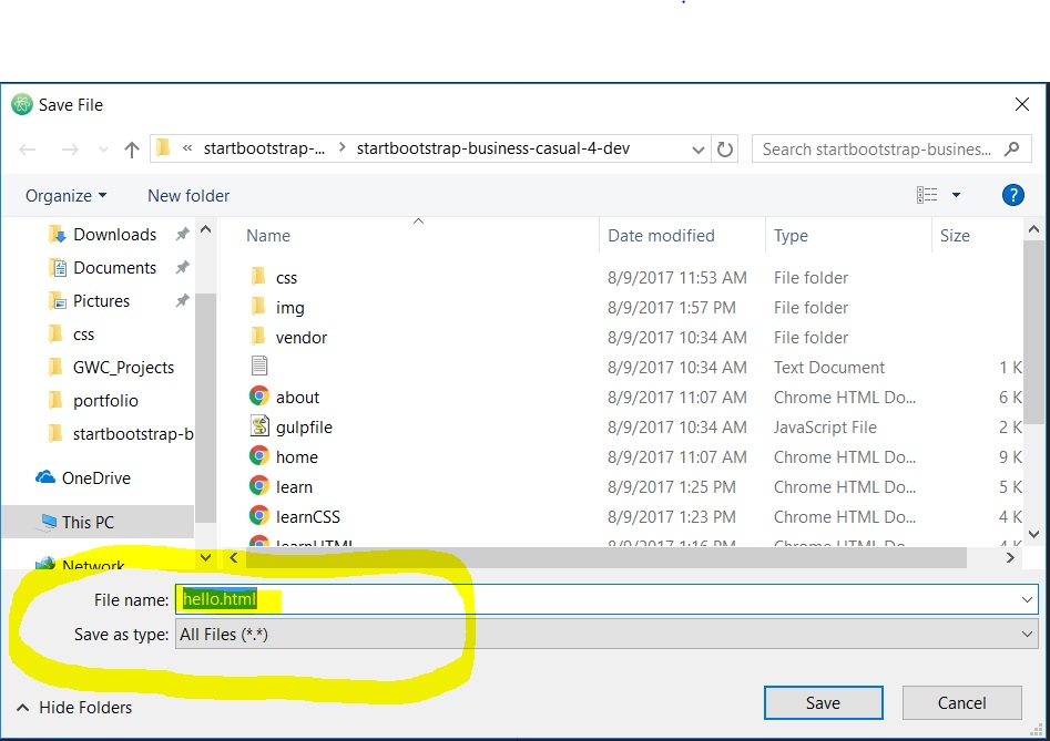 html save